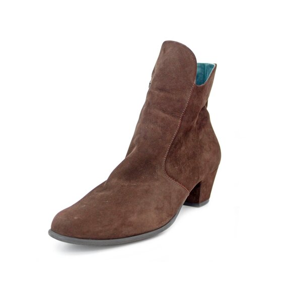 Arche Women's Brown Suede Side Zipper Ankle Booties: Size EU 40.5 - Picture 3 of 8